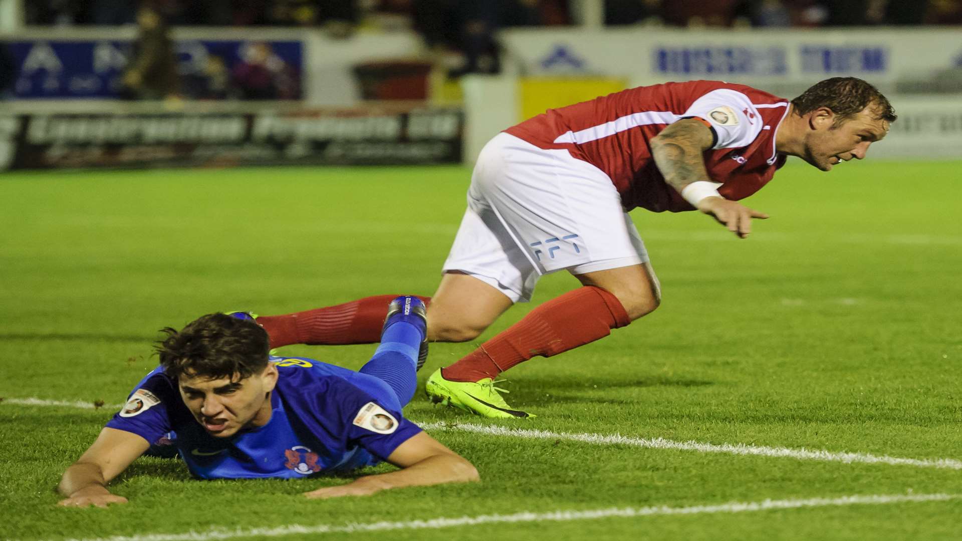 Danny Kedwell wheels away after making it 2-0 Picture: Andy Payton