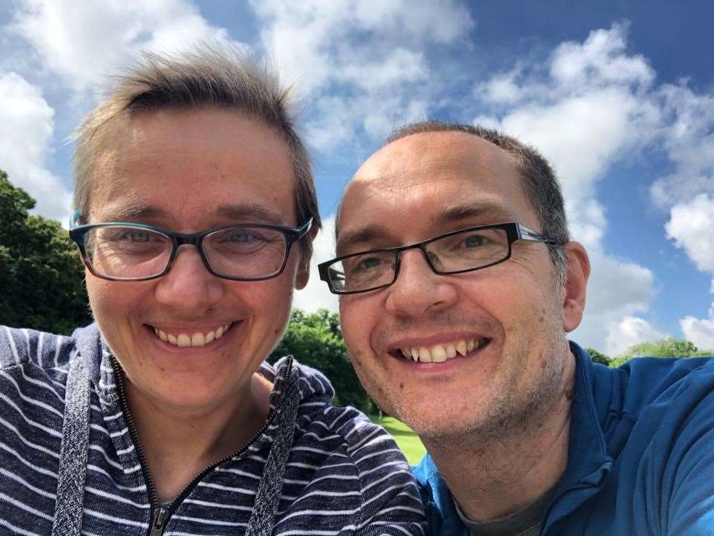 Clare Fowler, pictured with husband Dave, was one of the founders of the Breaking BRAF group (Clare Fowler/PA)