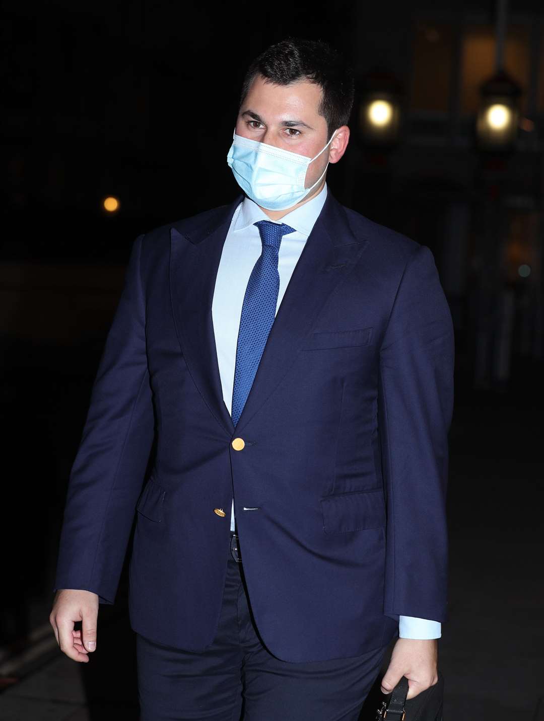 Temur Akhmedov, the son of Tatiana Akhmedova, leaving the Rolls Building in London, during his mother Tatiana’s High Court battle with her ex-husband Farkhad Akhmedov (PA/Yui Mok)