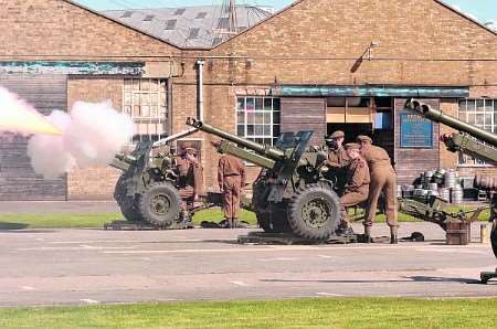 Twenty-five gun salute with a celebration cake and bubbly plus the official opening of the 25th anniversary exhbition.