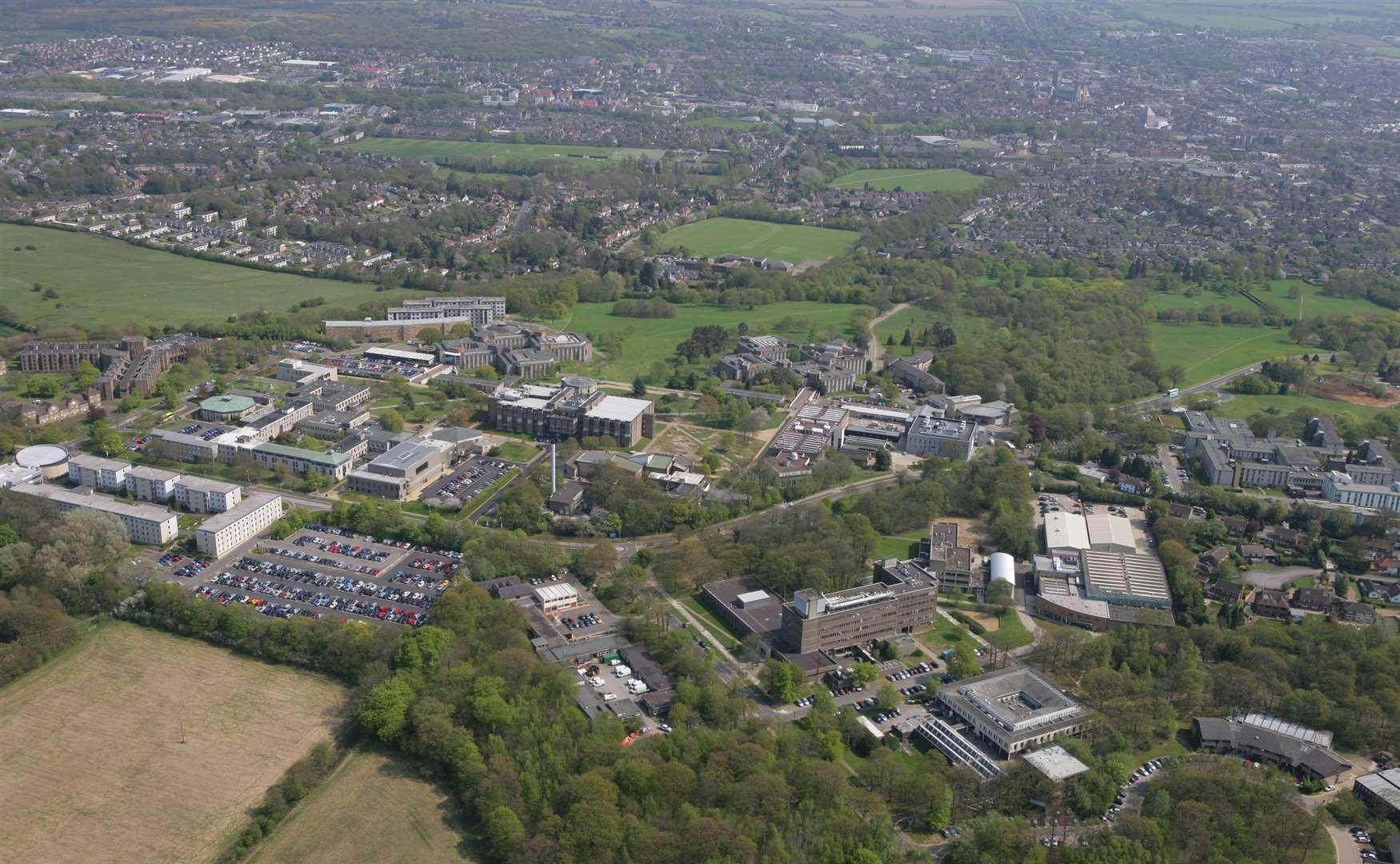 The University of Kent (pictured) recorded 76 Covid new cases in the last seven days