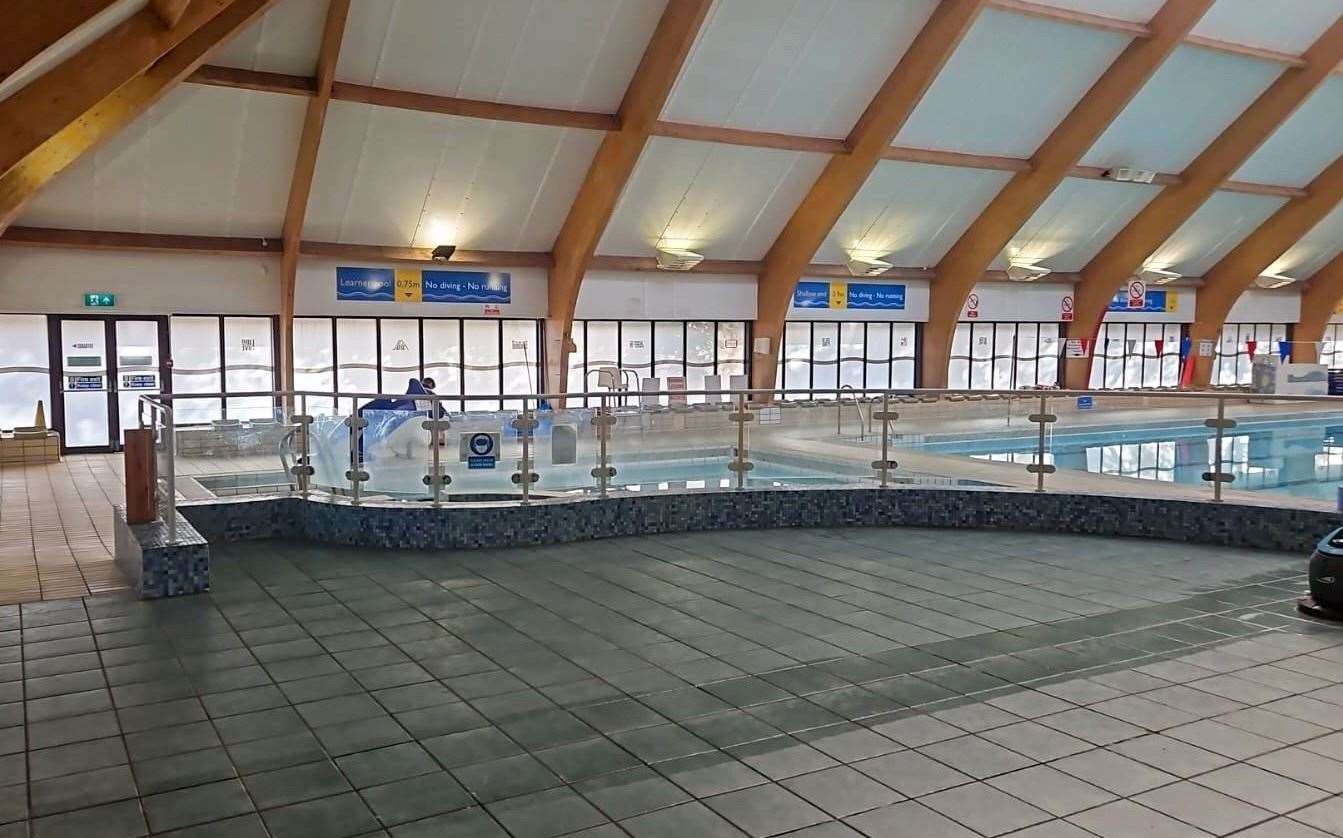 The indoor swimming pool at Faversham Pools - which will be shut for two weeks due to maintenance work