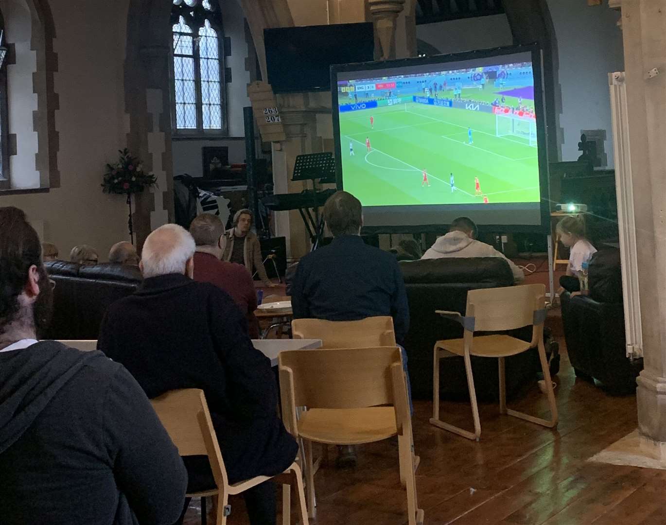 Viewers were seen enjoying England's 6-2 win over Iran