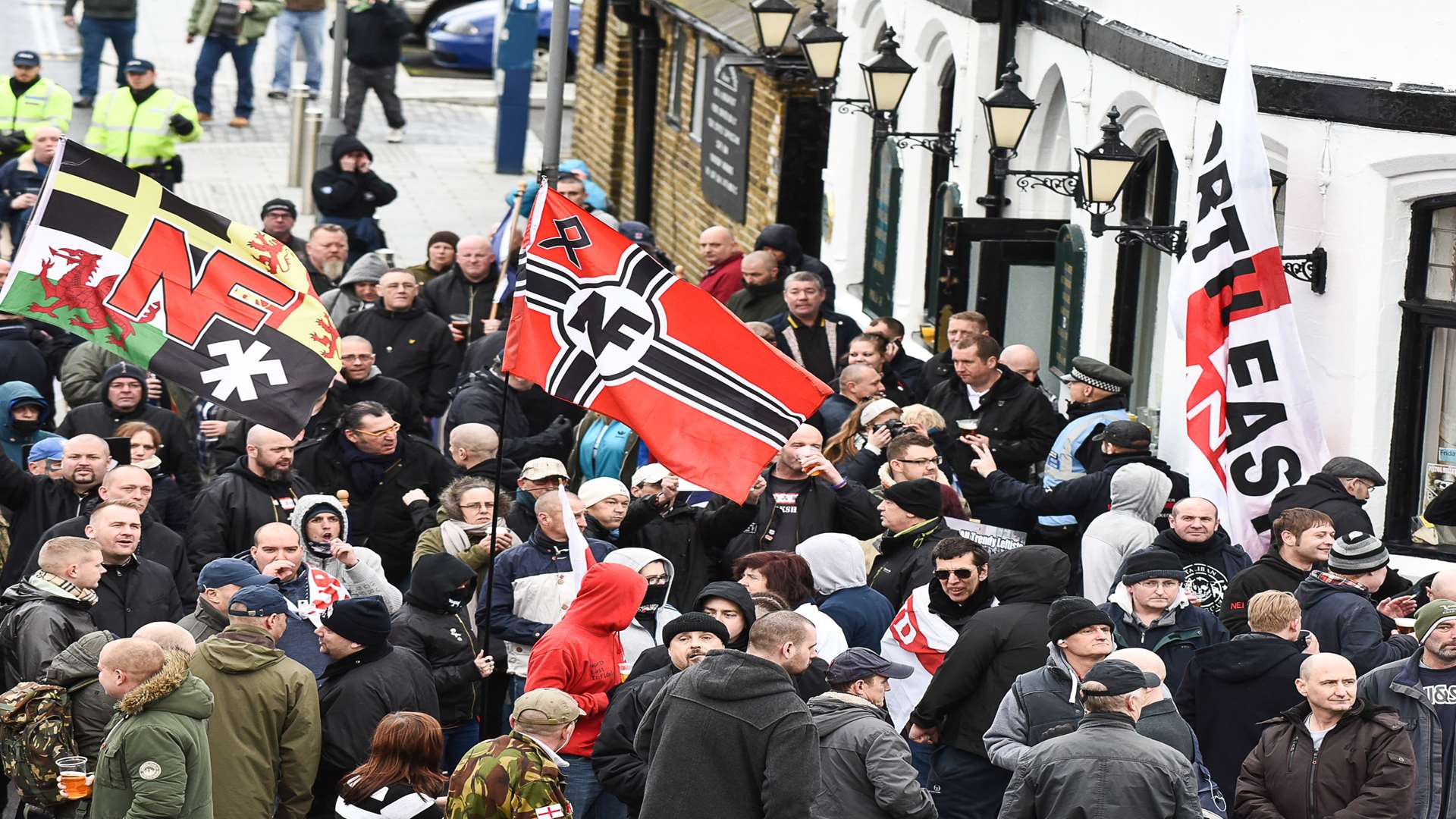 Right wing demonstrators at a previous event in Dover. Picture: Alan Langley