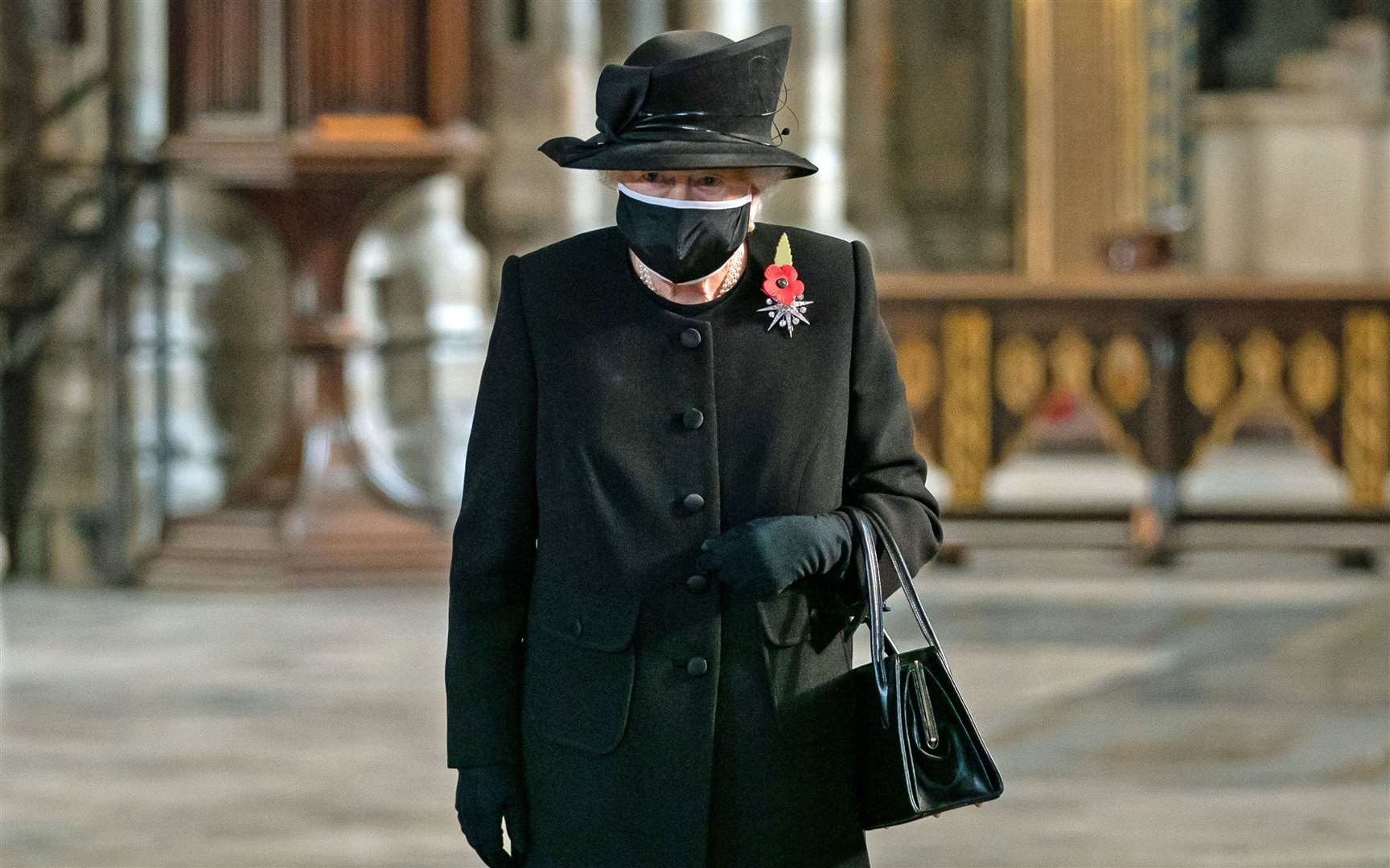 The Queen during a ceremony in London’s Westminster Abbey to mark the centenary of the burial of the Unknown Warrior (Aaron Chown/PA)