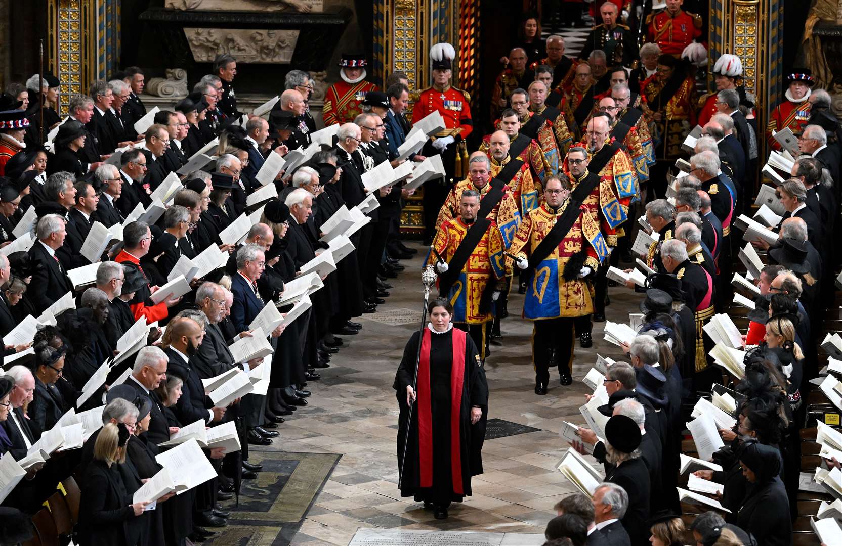 Westminster Abbey was packed with mourners (Gareth Cattermole/PA)