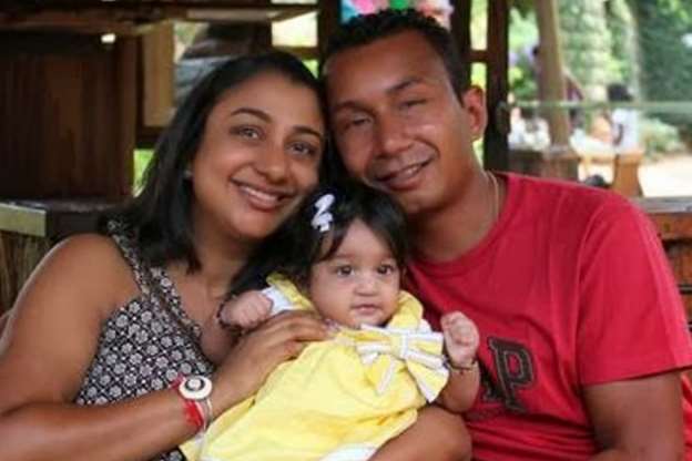 Mitul Shah, pictured with wife Rupal Shah and daughter Sarai,