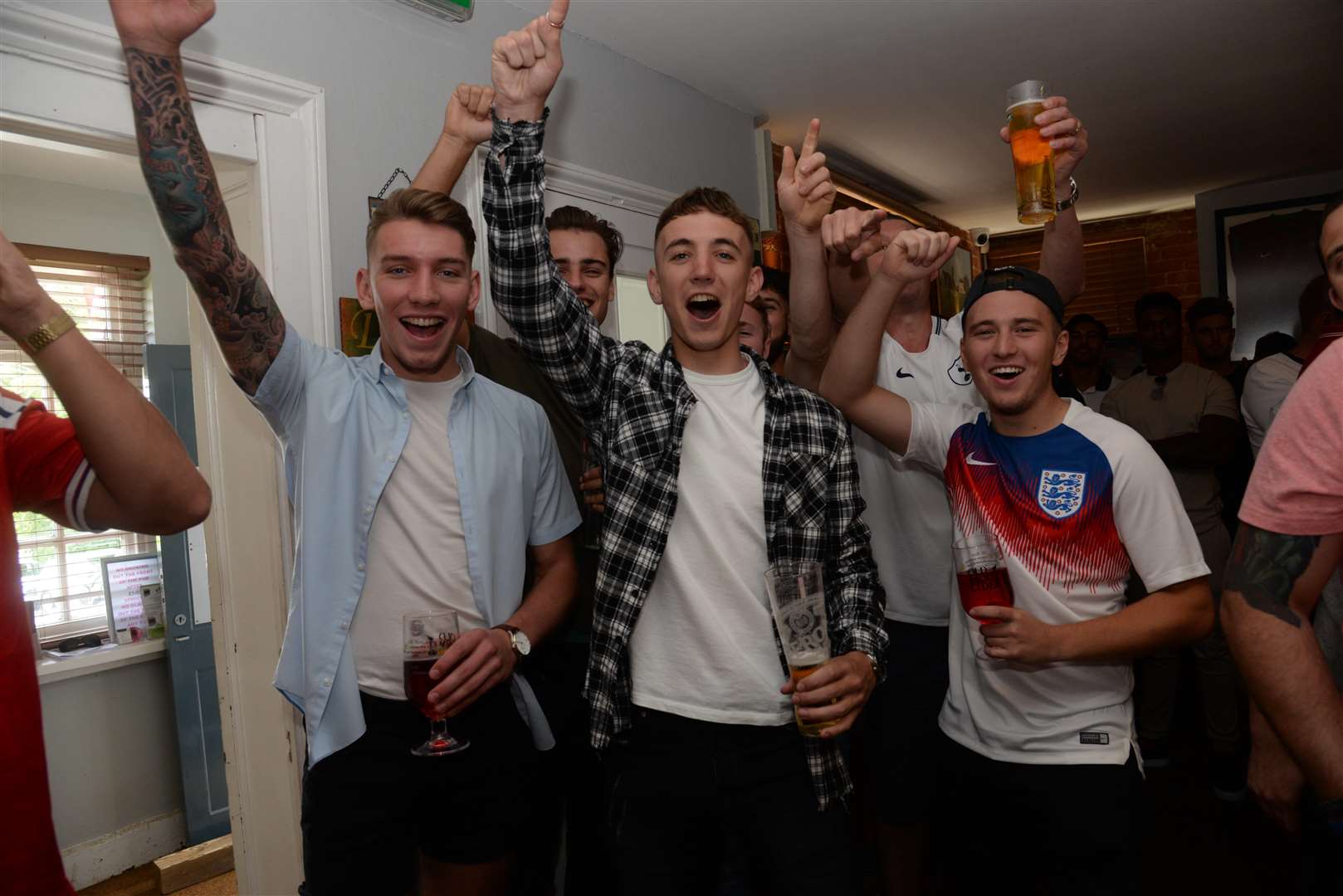 It's coming home. Fans at The Local. Picture: Chris Davey.