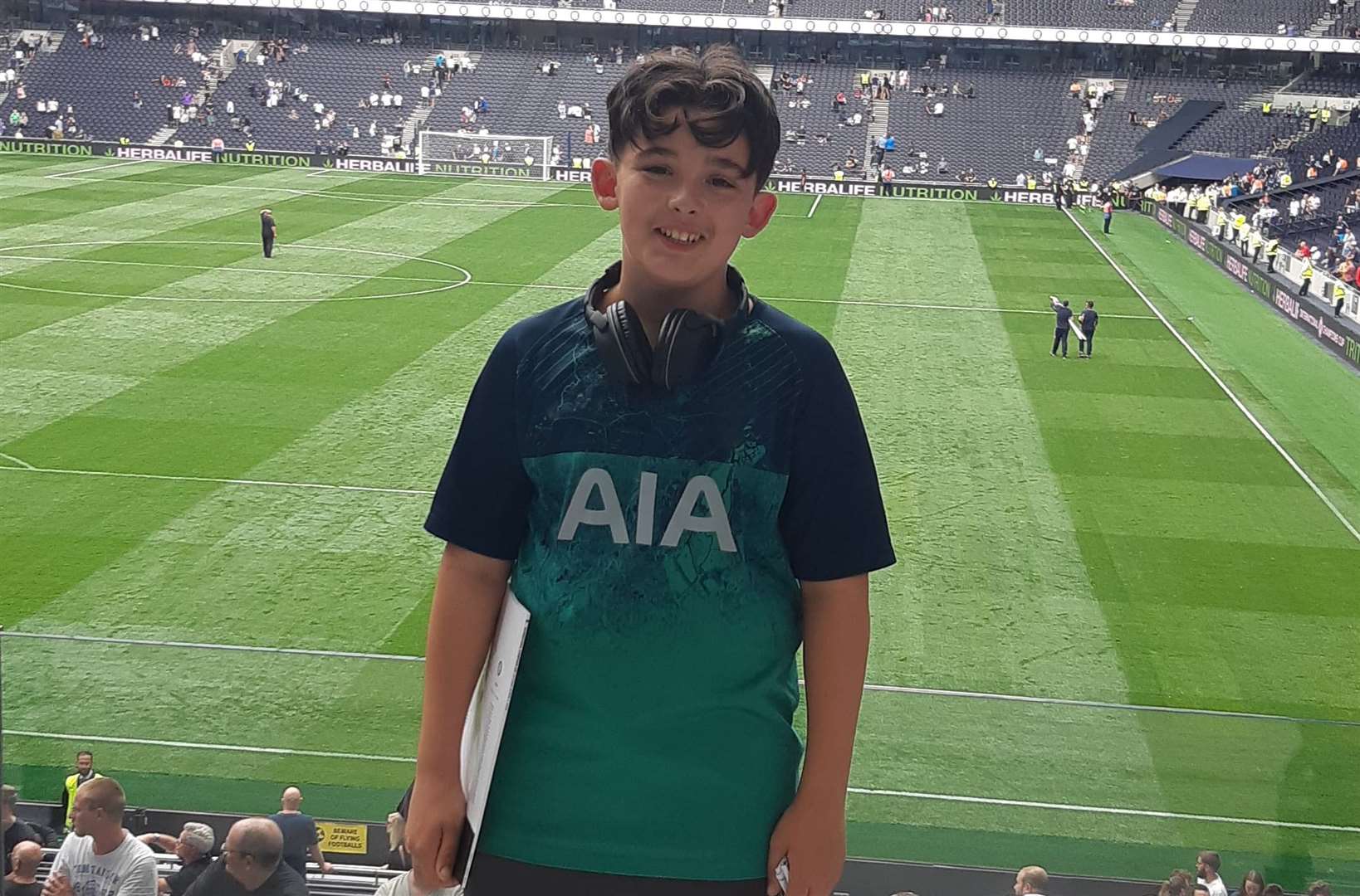 Spurs fan Liam Evans at a match