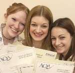 TRIPLE TRIUMPH: Three of the award winners, Elizabeth Steele, Gemma Tunbridge and Kelly Scott. Picture: GRANT FALVEY