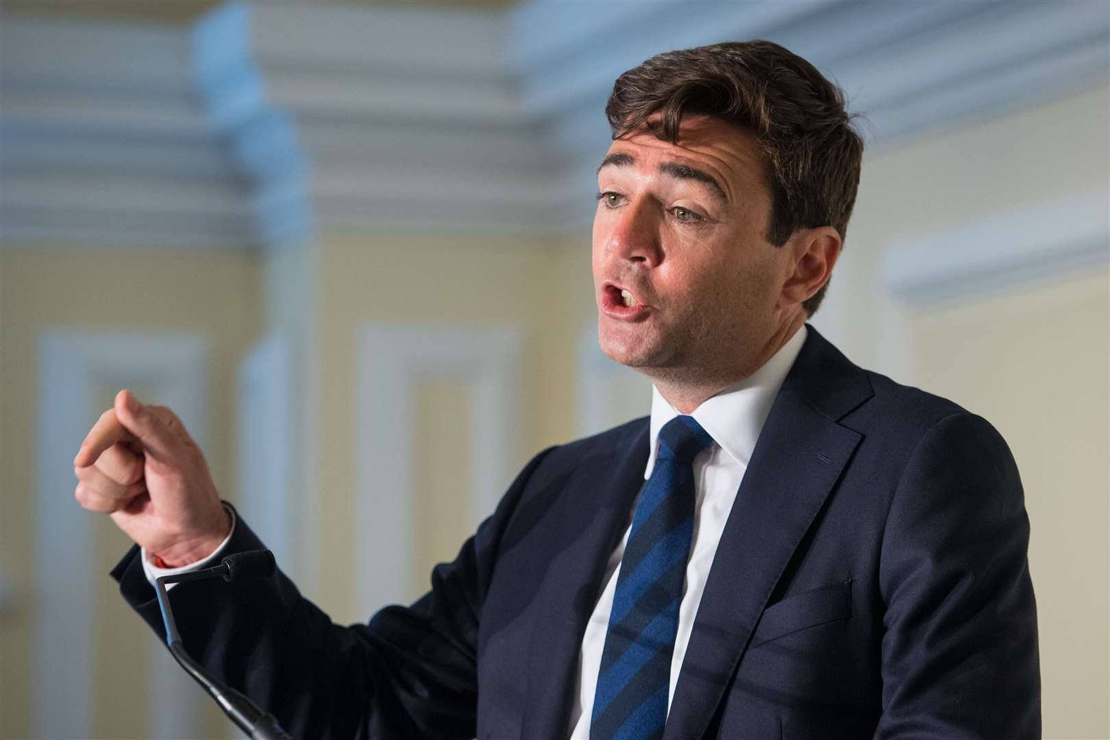 Greater Manchester mayor Andy Burnham has called for an urgent review of the 10pm curfew (Dominic Lipinski/PA)