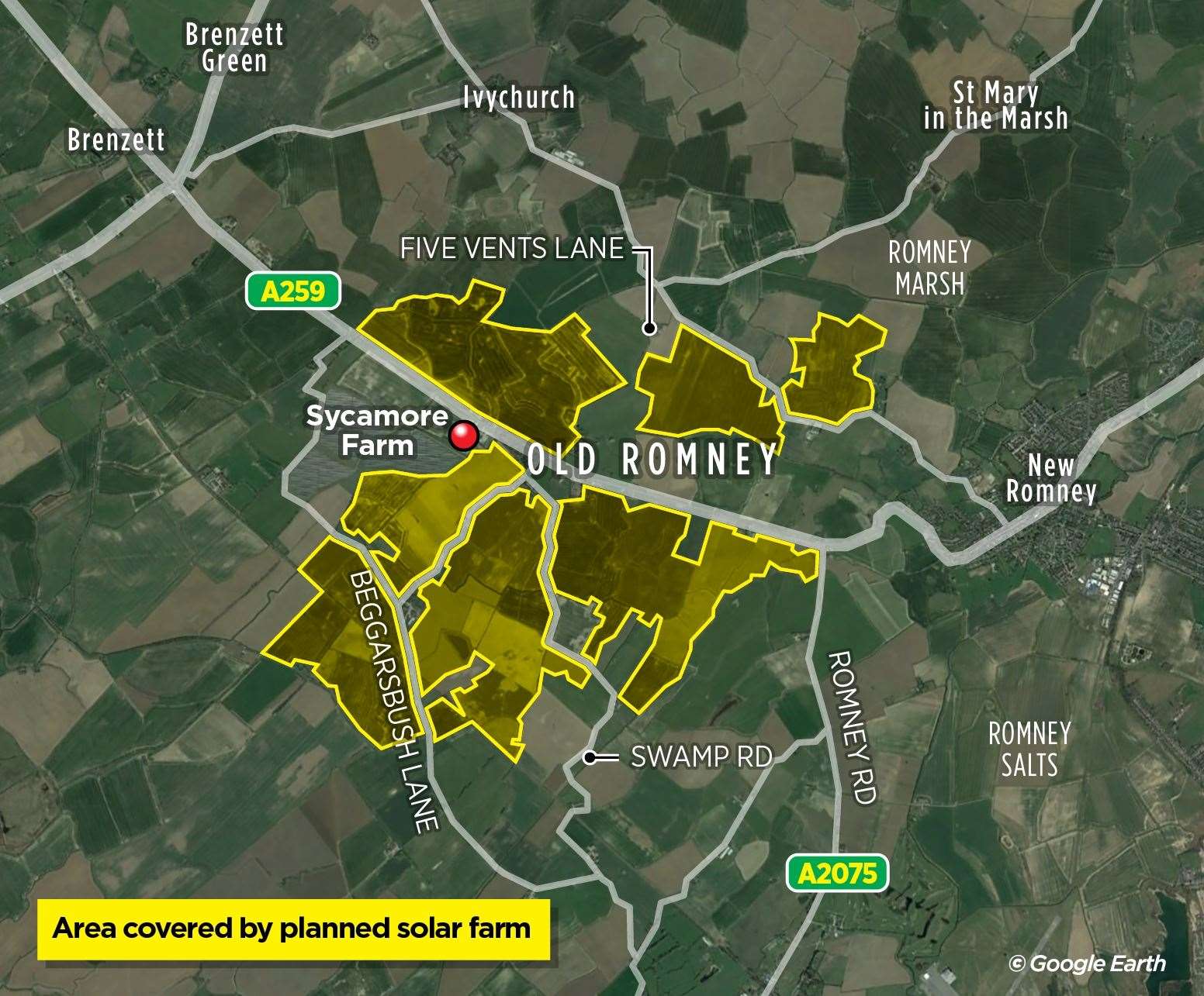 South Kent Energy Park is earmarked for land around Old Romney on Romney Marsh