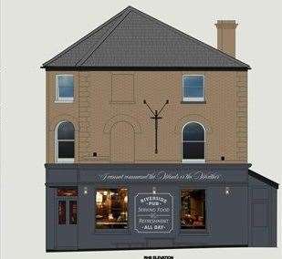 Planning permission has been given to transform the pub, an artist's image shown here. Picture: Dover District Council