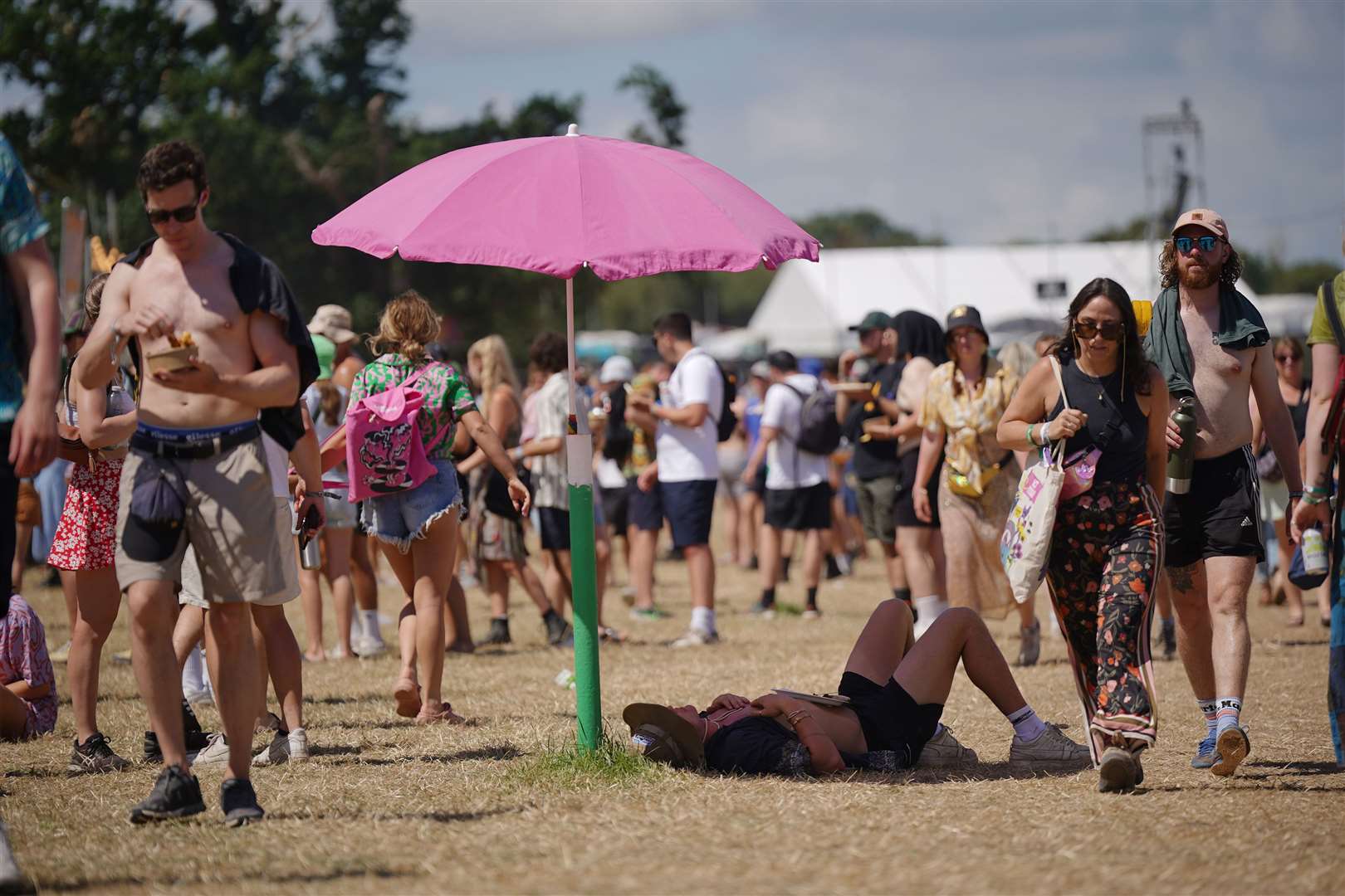 Shade was at a premium at Glastonbury (Yui Mok/PA)