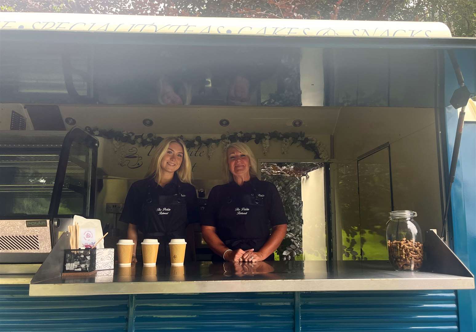 Ceri and Ashleigh will be serving customers at the Bearsted Woodland Trust