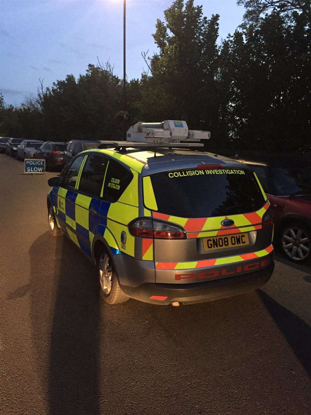 A road was closed for around eight hours after the collision. Picture: Kent Police (11510597)