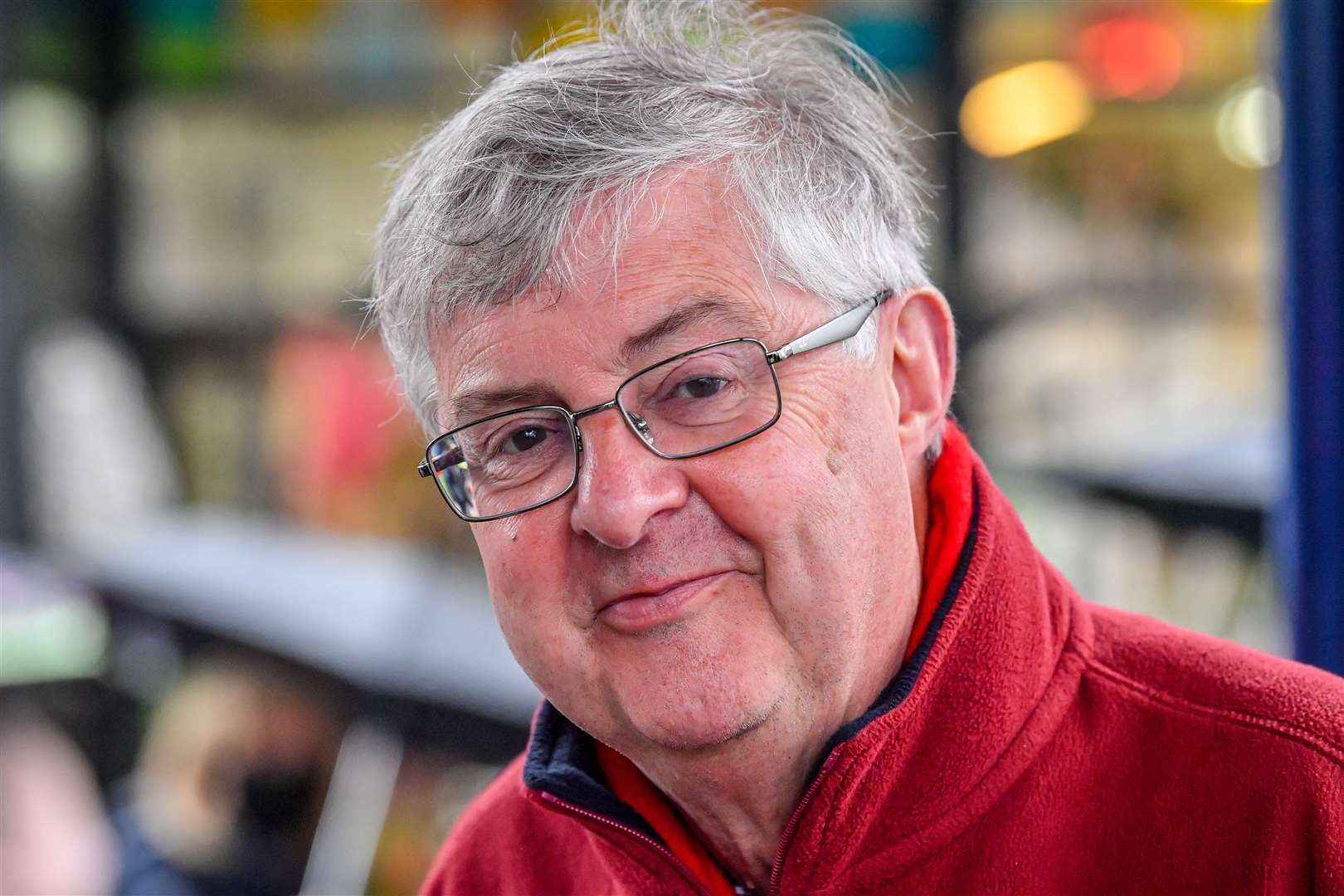 Wales First Minister Mark Drakeford in Porthcawl (Ben Birchall/PA)