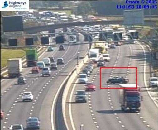 The incident on the M25. Picture: Highways England