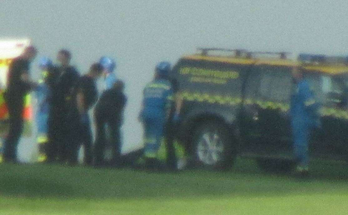 Police and the coastguard called to East Cliff, Dover Picture: Chris Garrod