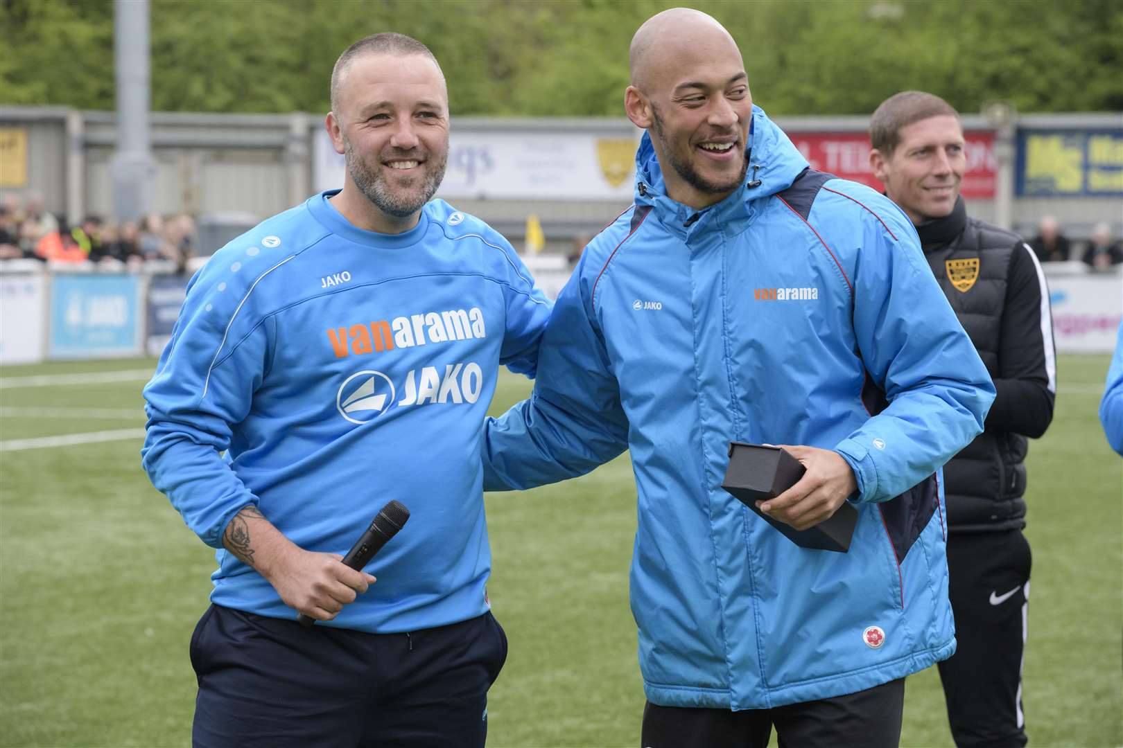 Alex Finney collects his manager's player-of-the-year award from Jay Saunders Picture: Andy Payton