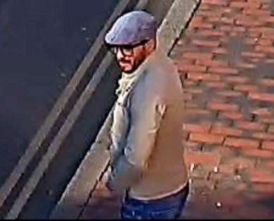 Police are searching for this man in connection with an attempted theft in Sittingbourne. Picture: Kent Police