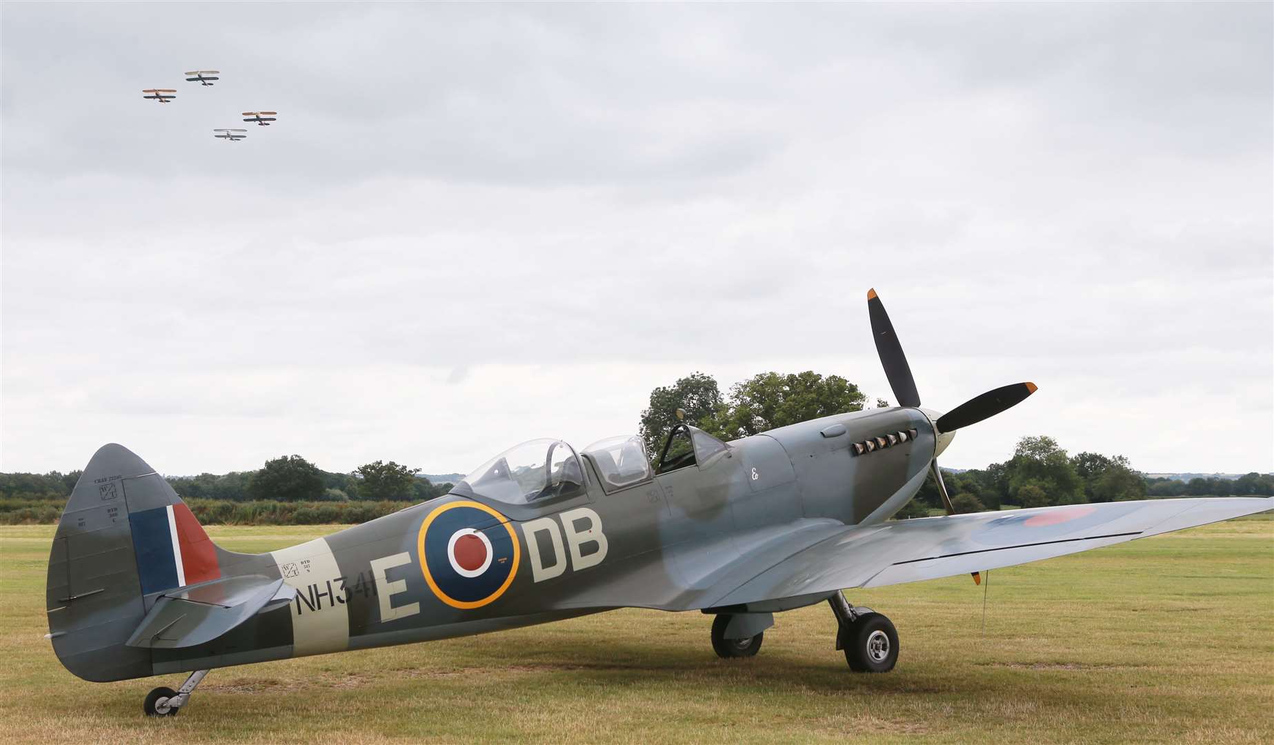 A Spitfire at The Battle of Britain Air Show at Headcorn Aerodrome last year Picture: John Westhrop