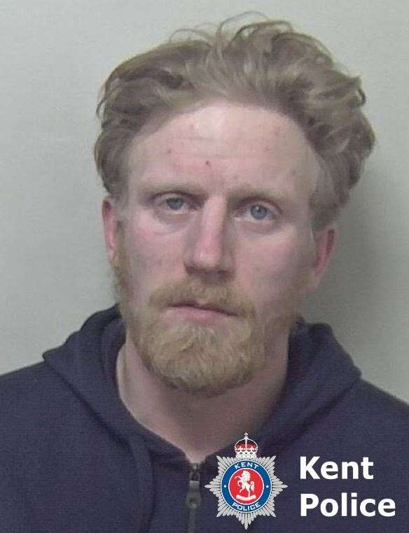 Violent thug Stuart Turnbull, of Biggin Street, Dover, was jailed for five years after a four-month abusive relationship with his girlfriend. Picture: Kent Police