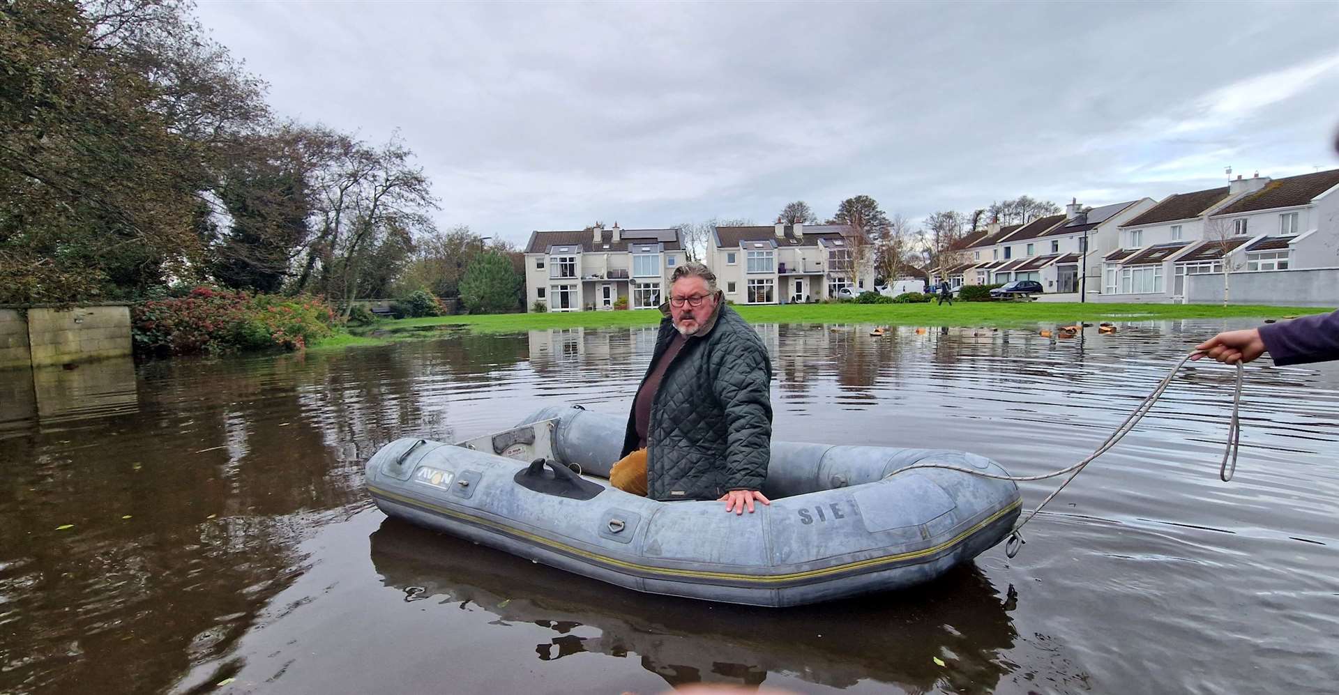 Flooding on the Haven estate in Rosslare, Co Wexford (Jim Codd/PA)