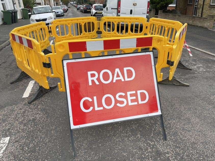 Gladstone Road is closed to through-traffic