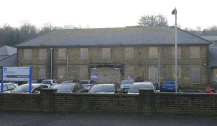 The old Buckland Hospital at its main entance, pictured in December 2016 after its closure. Picture: Tony Flashman