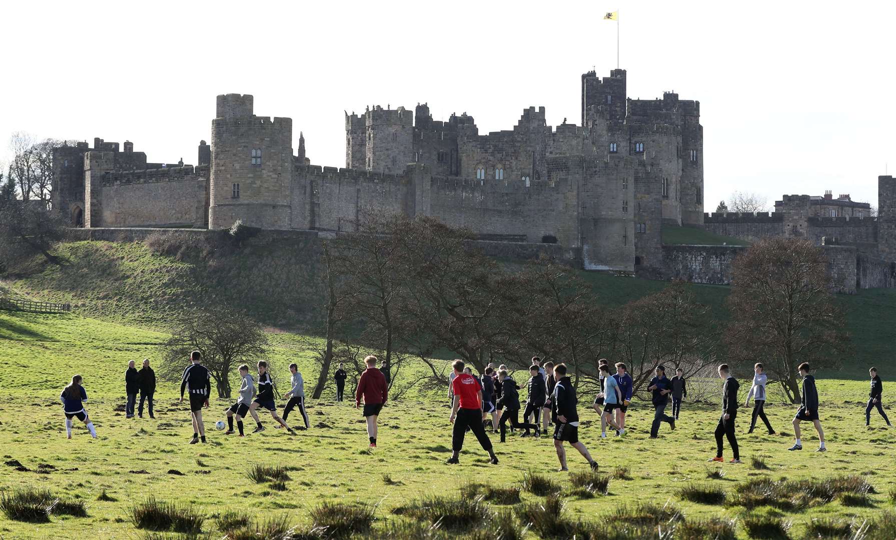 The game in front of Alnwick Castle (Owen Humphreys/PA)