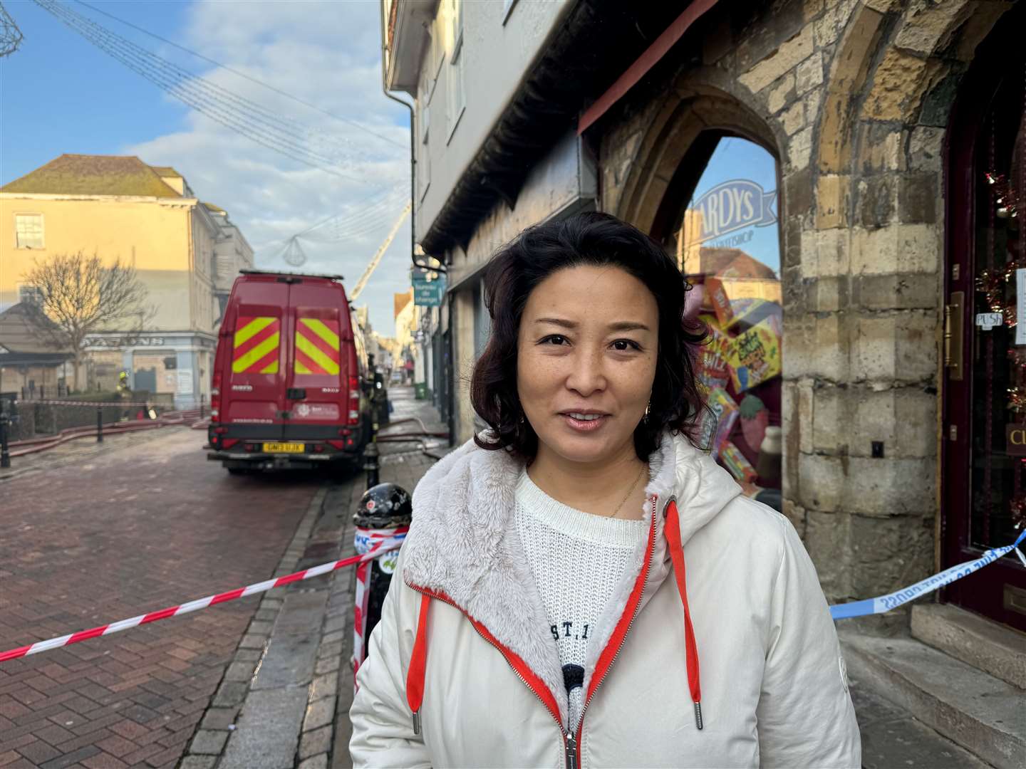 Snow Shang, who lives in the High Street with her nine-year-old son, was among those evacuated when the fire broke out at the former Debenhams store