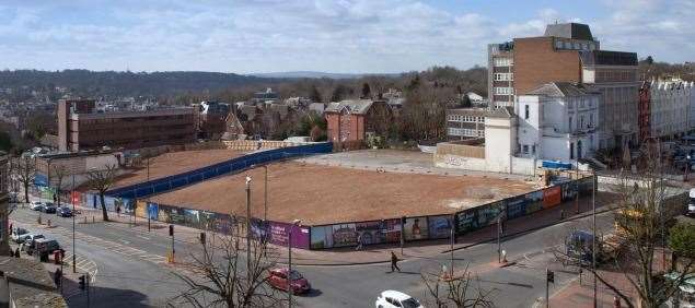 The site of the former ABC cinema site in Mount Pleasant Road, Tunbridge Wells, where 166 homes are planned. Picture: RVG