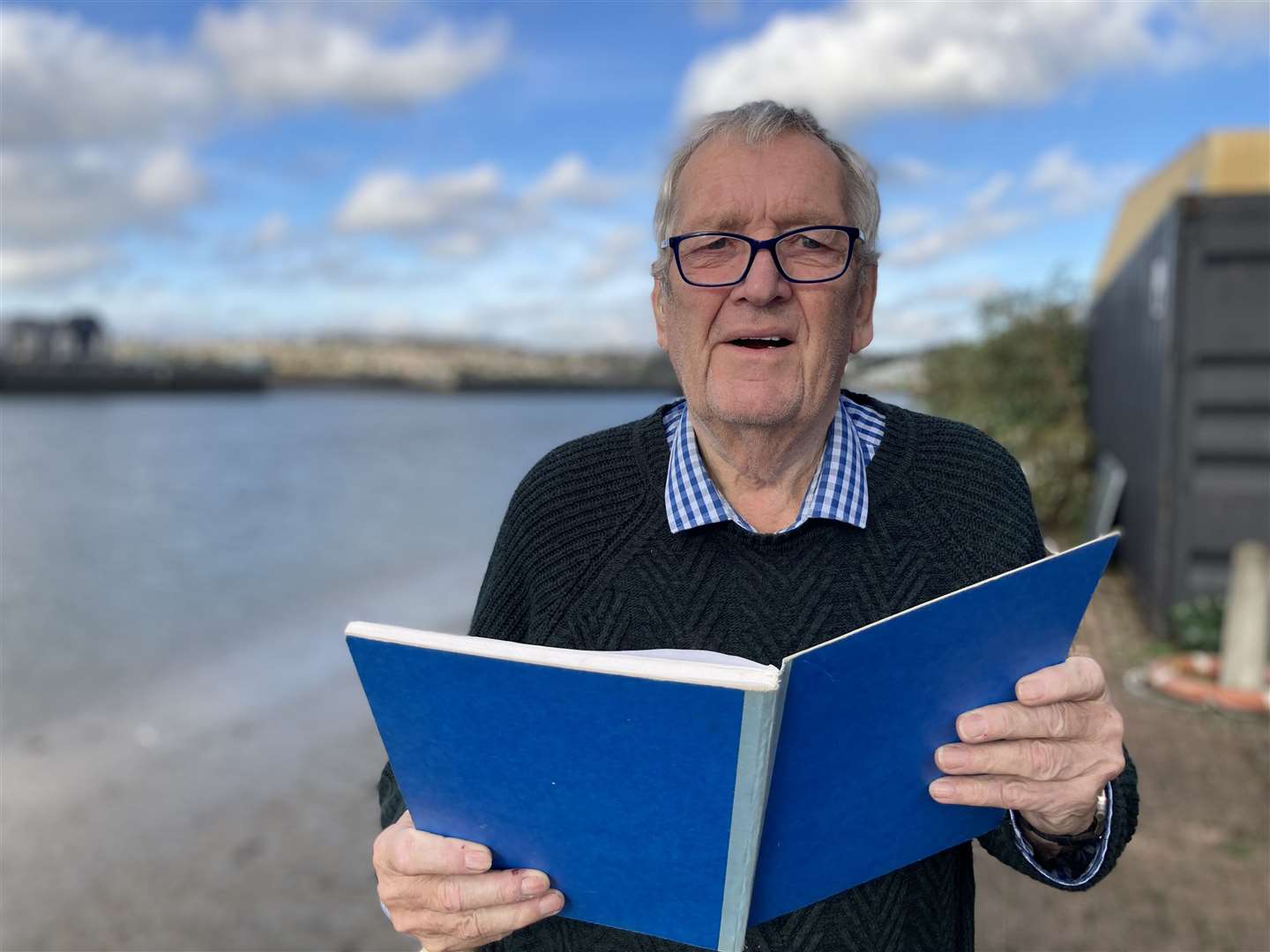 Inventor Ray Laws from Rochester has devised a scheme called Seabags to harness the power of the tides. Picture: John Nurden