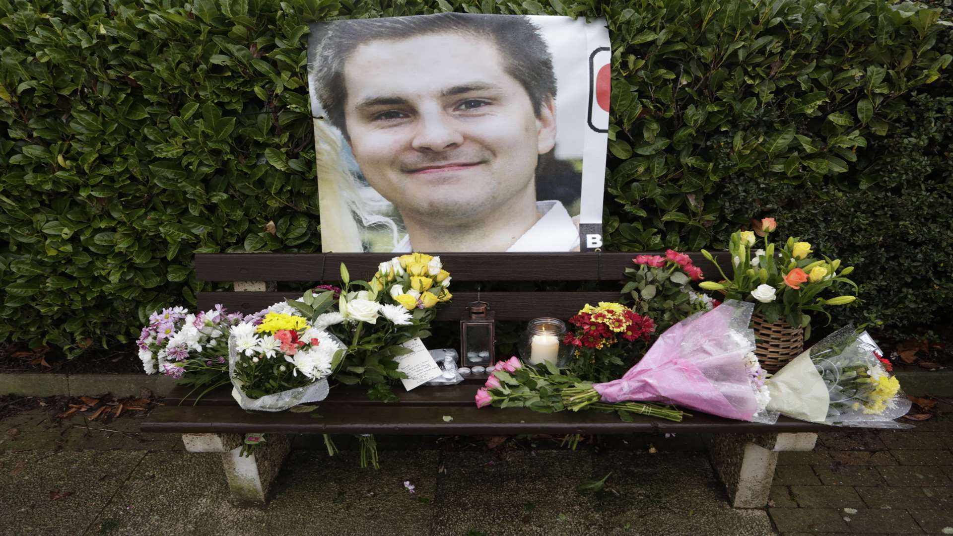 Tributes left to Pat Lamb along the River Medway at Maidstone