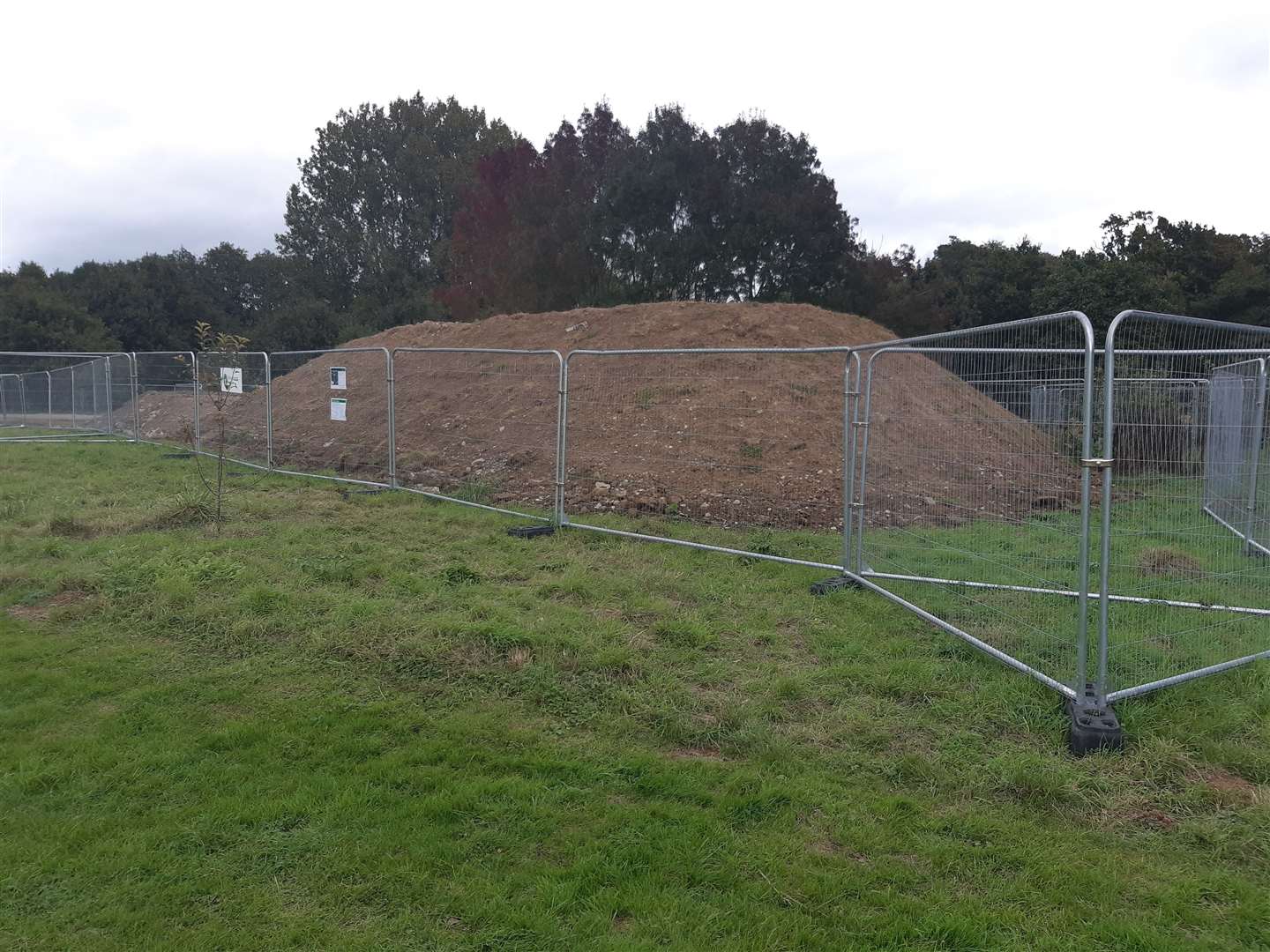 Earth spoil at Teston Bridge Country Park