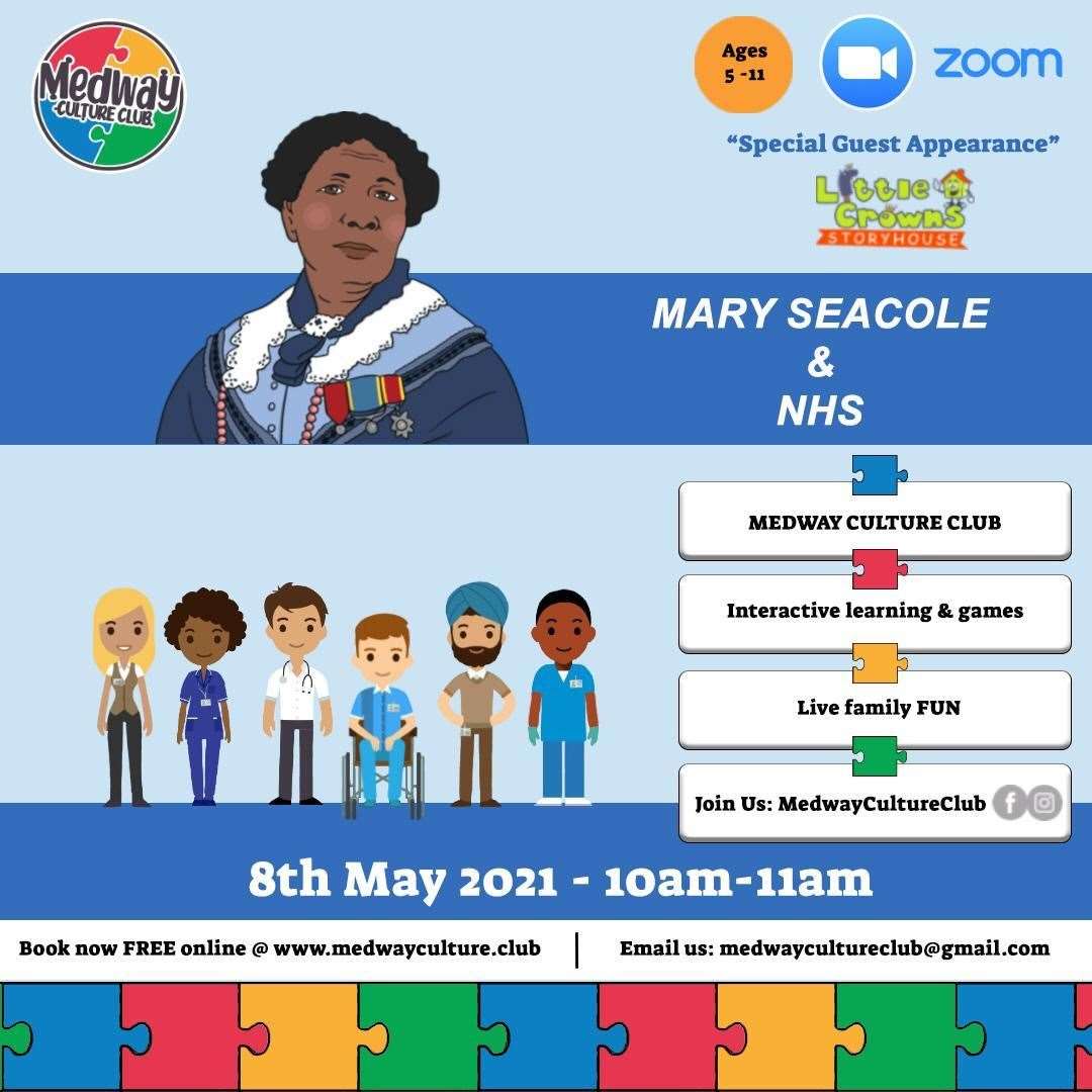 The Mary Seacole session will take place at 10am on Saturday May 8