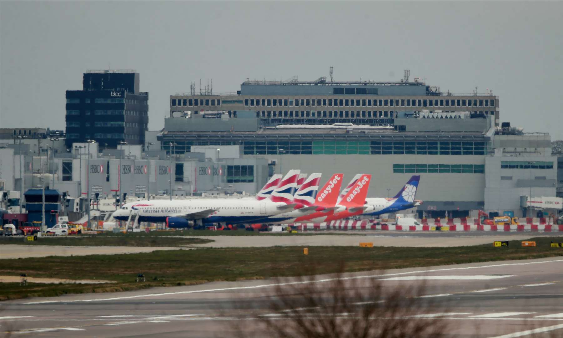 British Airways and easyJet planes are seen parked at Gatwick Airport (Adam Davy/PA)