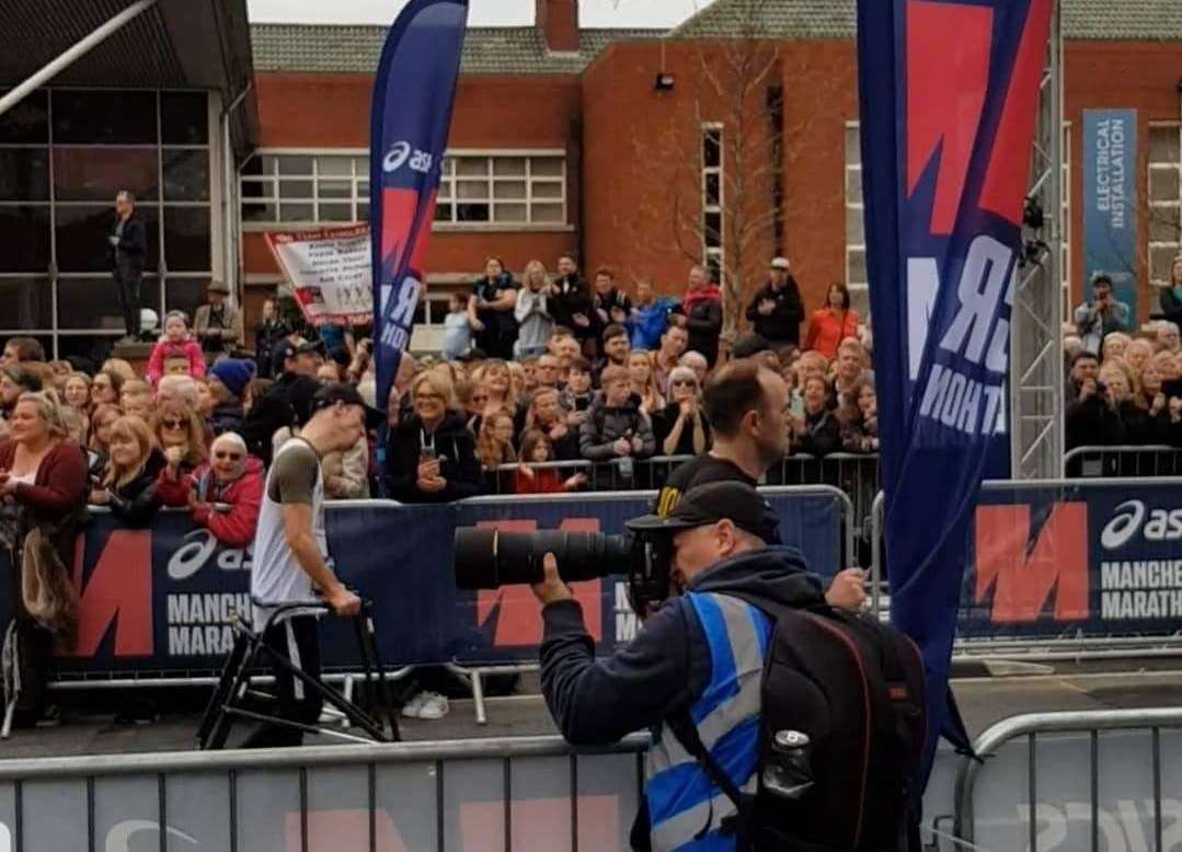 Patrick finished the Manchester Marathon in five days. Picture: Patrick Barden