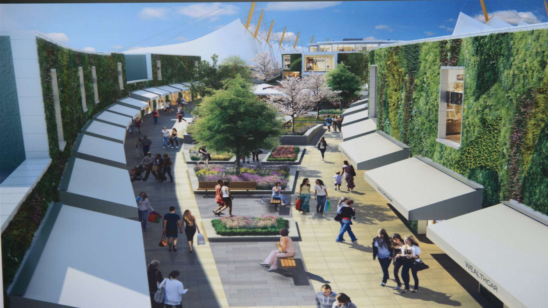 An artist's impression how an expanded Ashford Designer Outlet will look