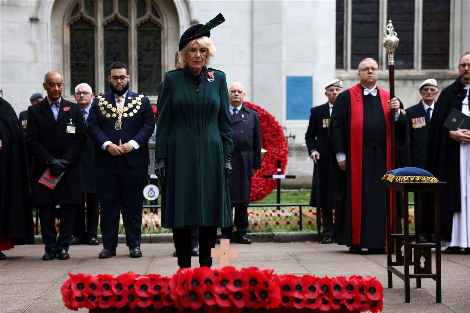 The Queen during a visit to the Field of Remembrance at Westminster Abbey in 2022 (Henry Nicholls/PA)