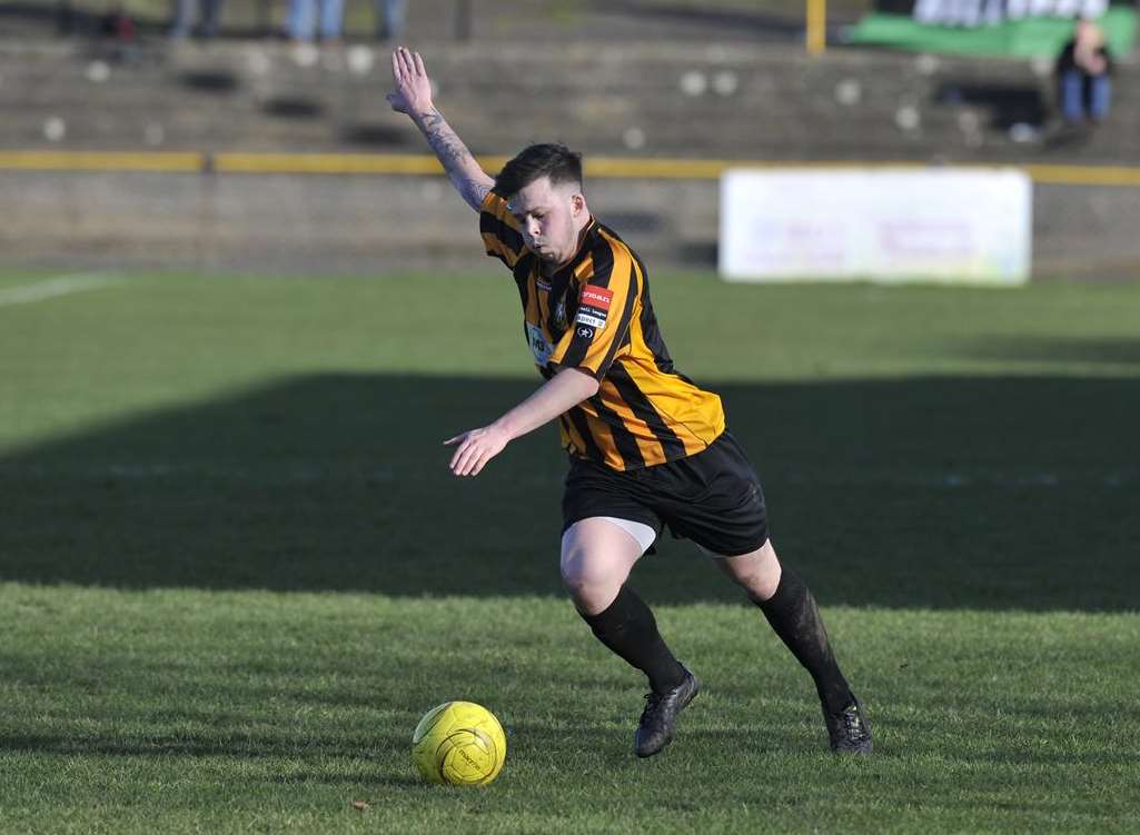 Chris 'Billy' Elliott playing for Folkestone Invicta Picture: Tony Flashman