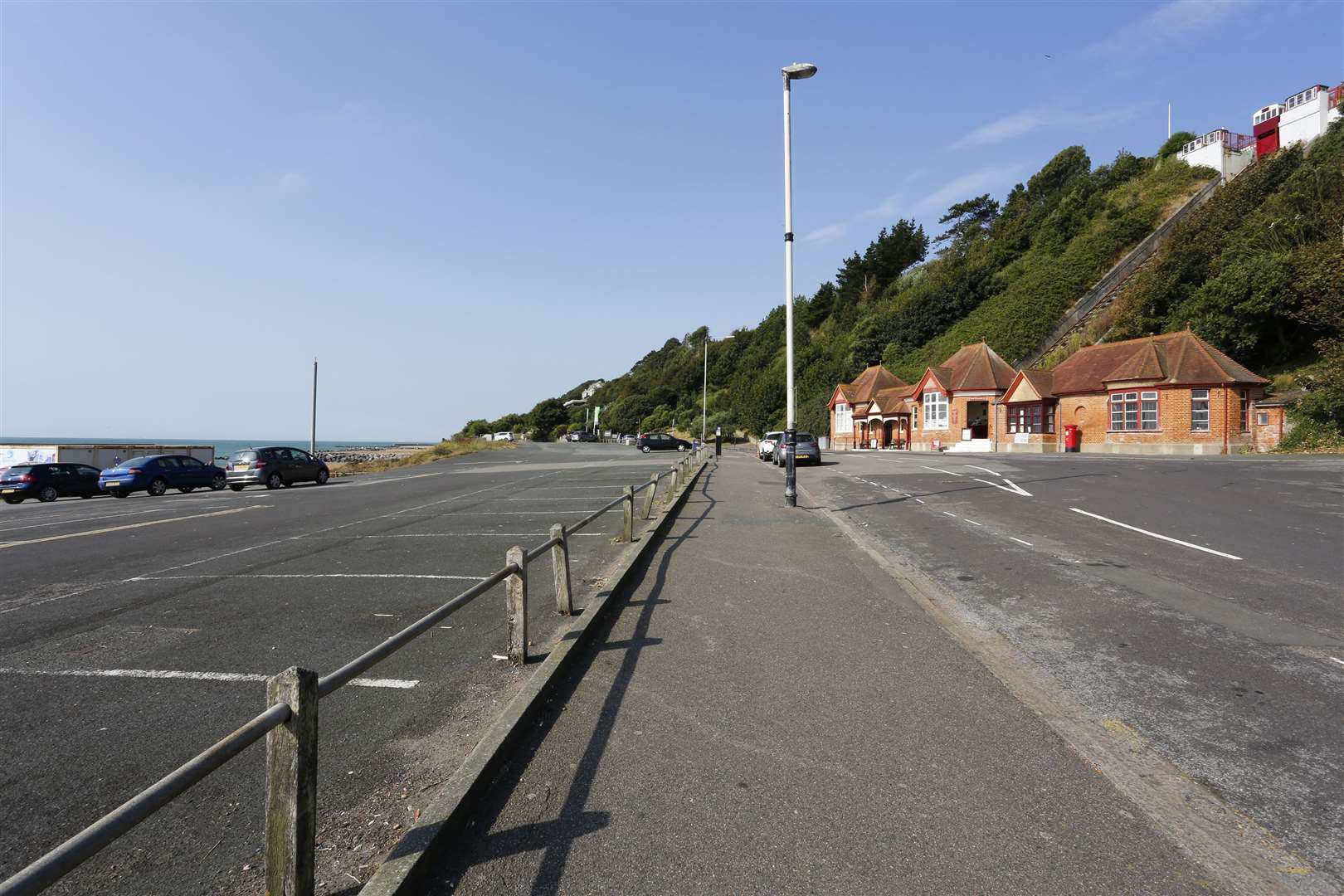 Travellers have appeared in the car park opposite the Leas Lift in Folkestone