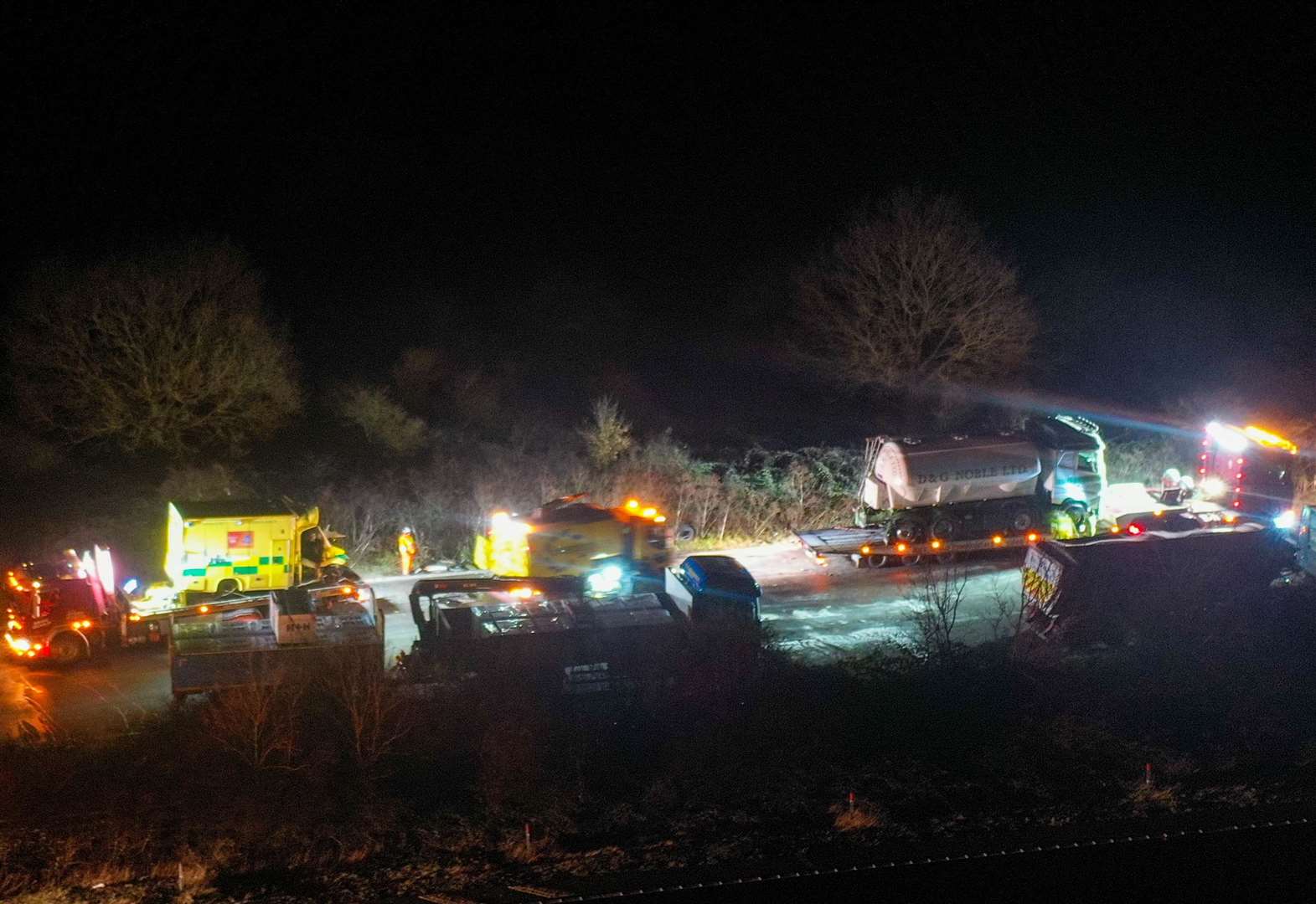 A21 Sevenoaks bypass closed following crash involving ambulance