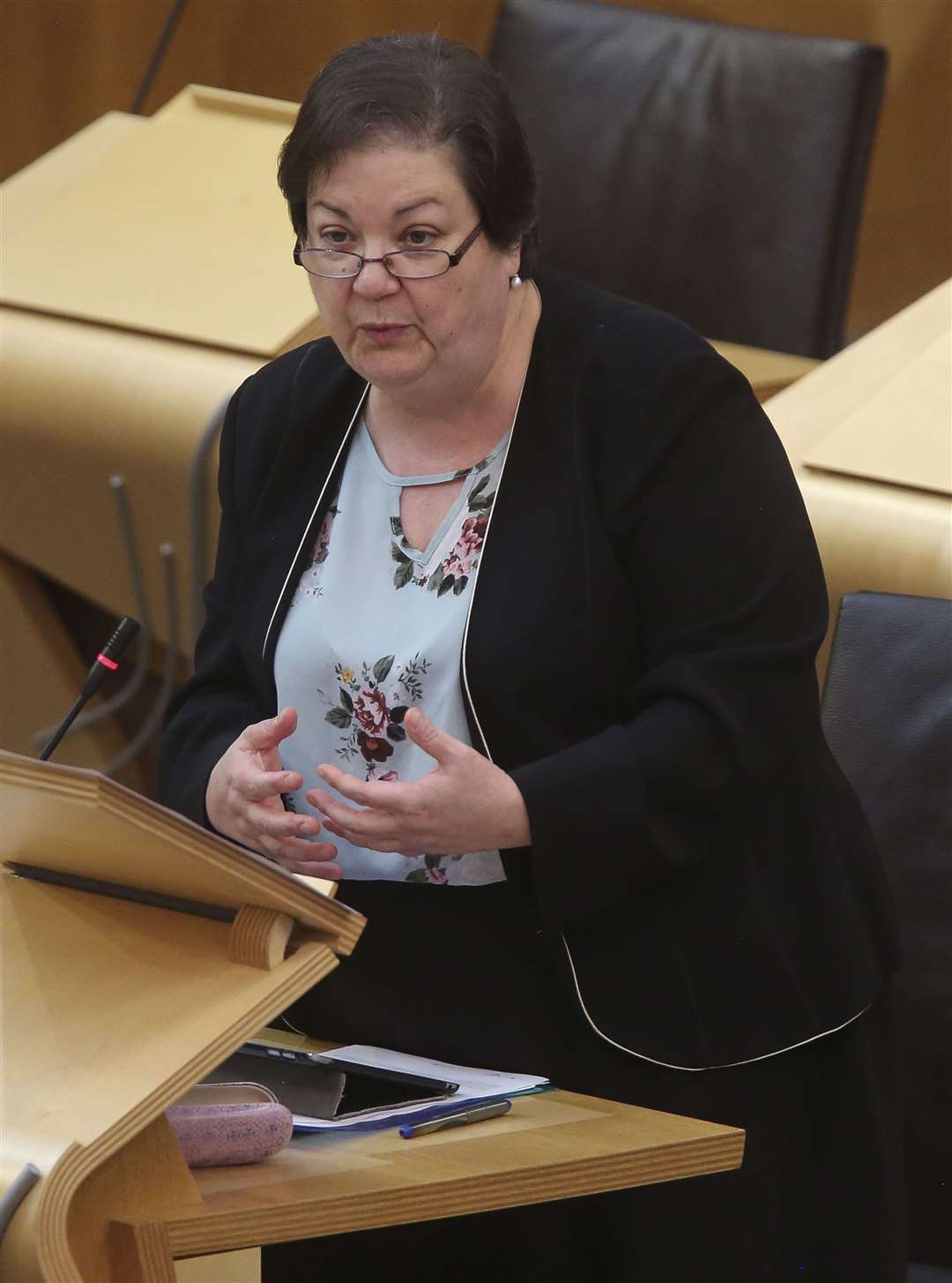 Scottish Labour MSP Jackie Baillie said John Swinney ‘makes a snail look like a sprinter’ (Fraser Bremner/Scottish Daily Mail/PA)