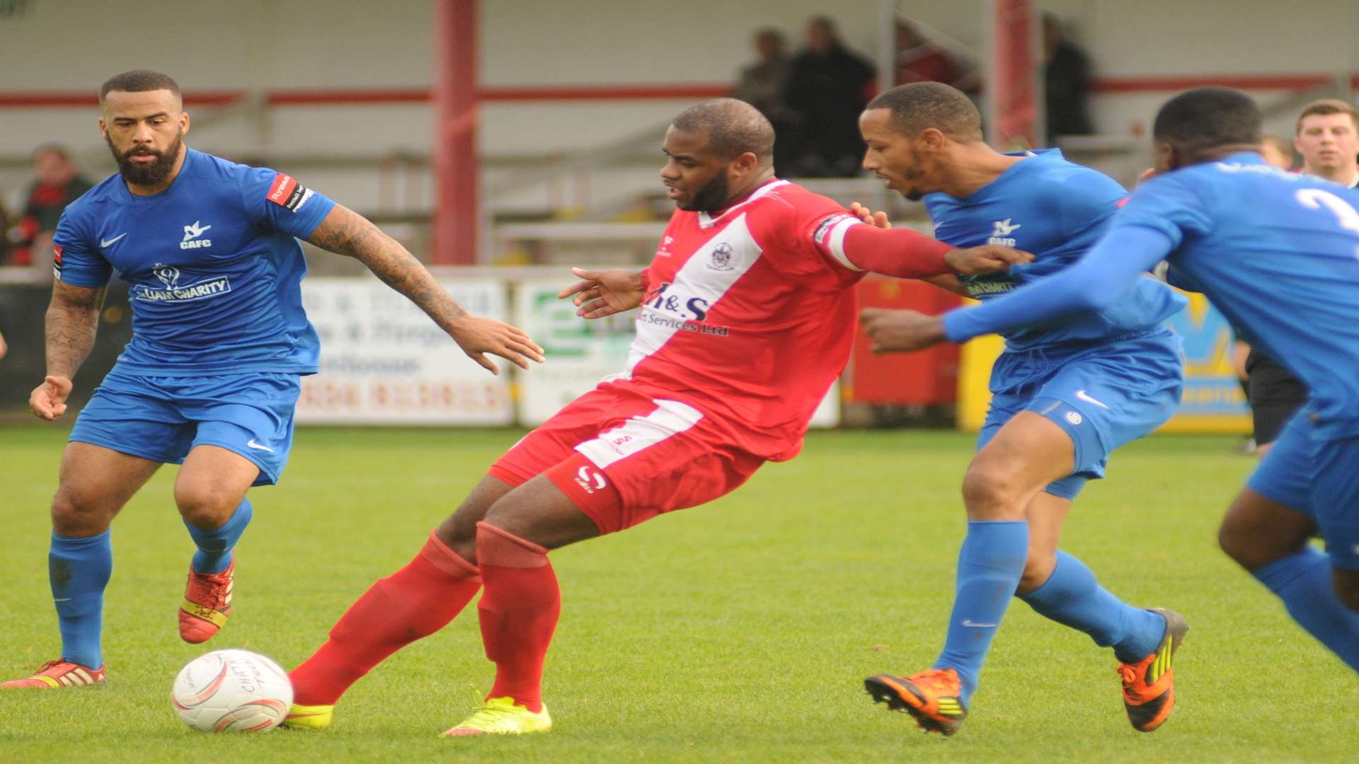 Chatham in action against Carshalton last week. Picture: Steve Crispe