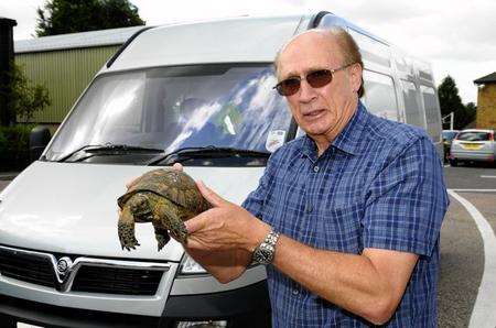 Barry Ash with tortoise