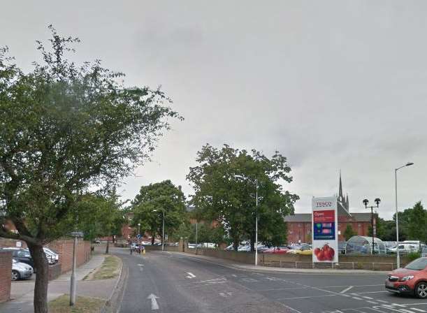 The woman was knocked down in Crescent Road, Faversham. Picture: Google.