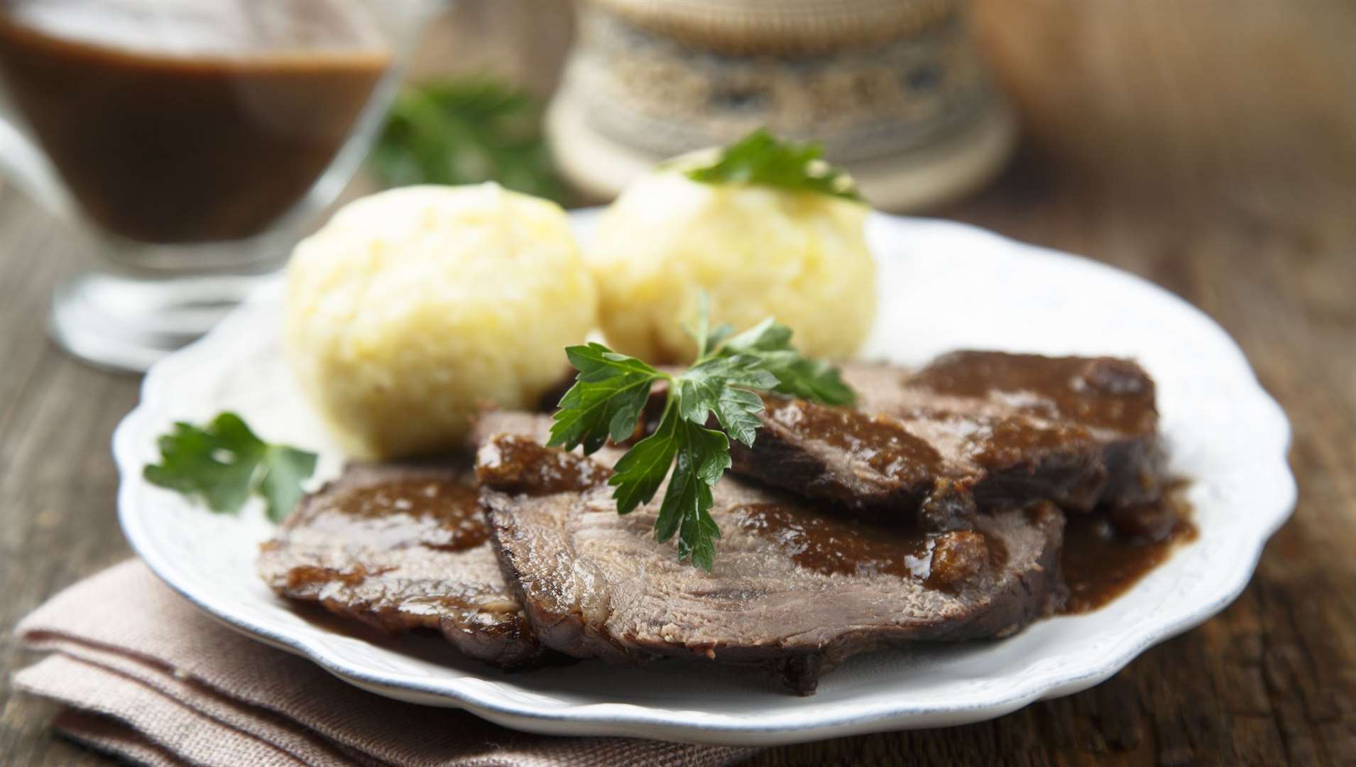 Sauerbraten is a traditional roast of heavily marinated meat and is regarded as a national dish of Germany. It's simply a must at Lutter & Wegner.