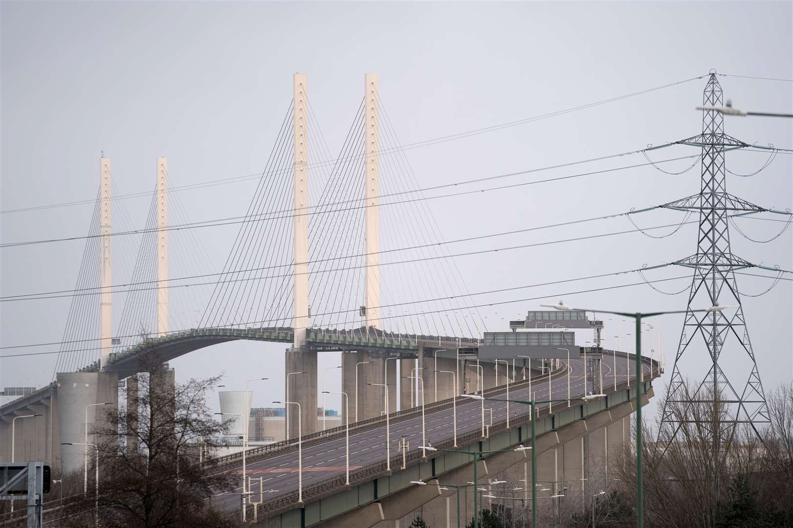 The protesters scaled the Queen Elizabeth II bridge at the Dartford Crossing (Joe Giddens/PA)